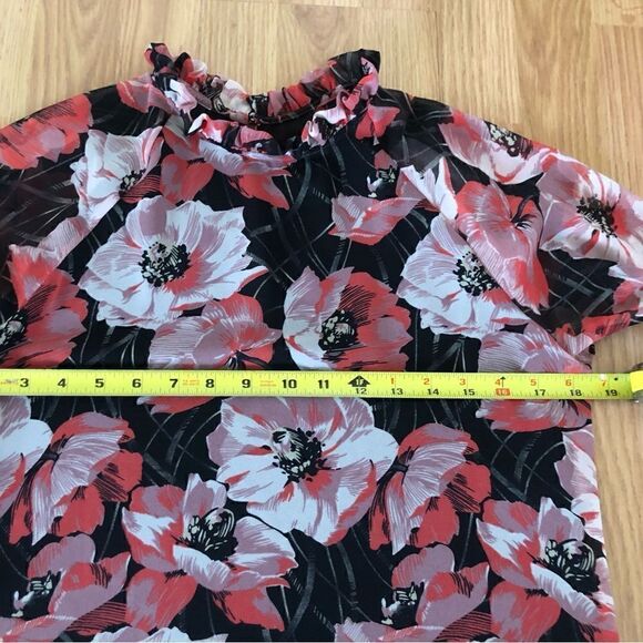 Misa Los Angeles Red/Black Ruffled Mini Dress - Picture 6 of 10